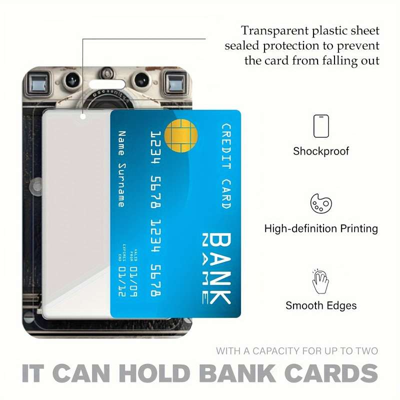 1pc A Retro Camera-Themed Card Holder for Doctors And Nurses Suitable for Bus Cards And Student ID