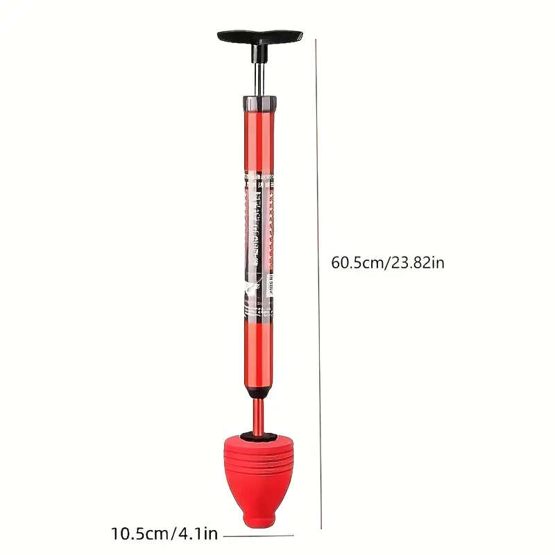 1pc Heavy-Duty Pneumatic Toilet Plunger High-Pressure Drain Cleaner with User-Friendly Pump Design R