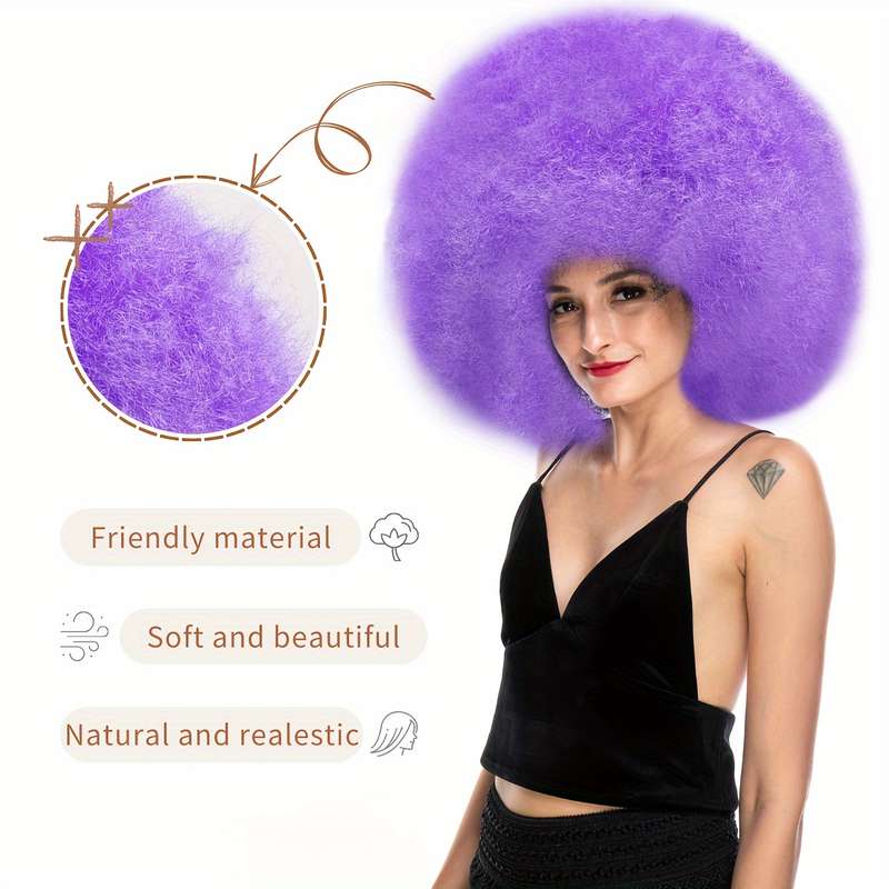 1Pc Purple 30.48cm Fashion Design Wig