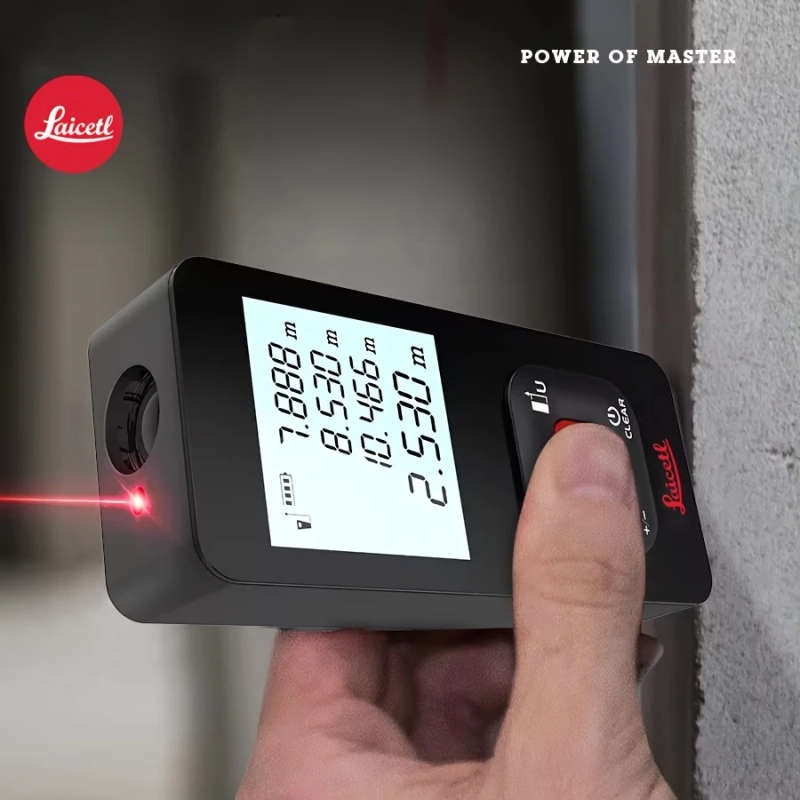 1pc Compact Leica Laser Distance Meter 70m USB Rechargeable High-Precision Measuring Tool