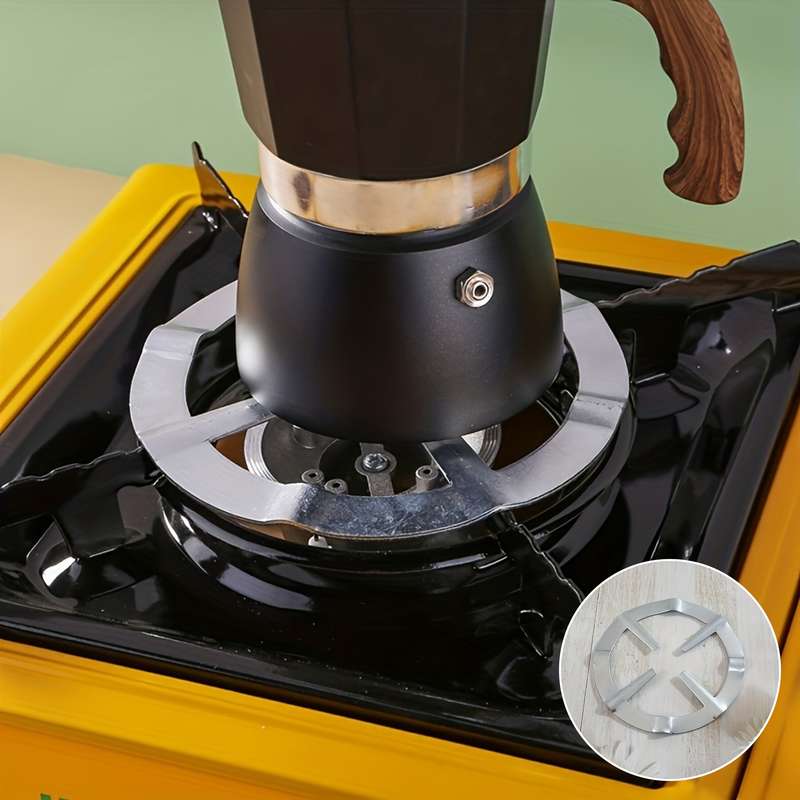1pc WIEZ Stainless Steel Coffee Pot Holder Versatile Mocha Espresso Machine Stand for Gas Stove