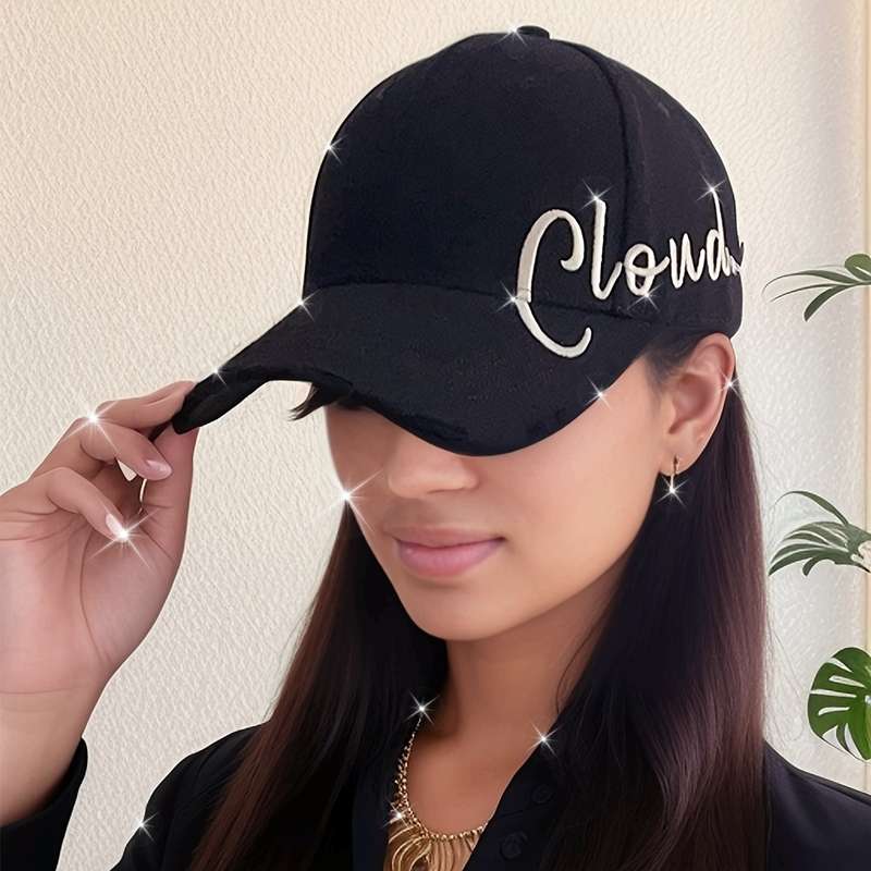 1pc Urban Style Embroidered Adjustable Baseball Cap with Sun Protection Unisex Casual Streetwear P