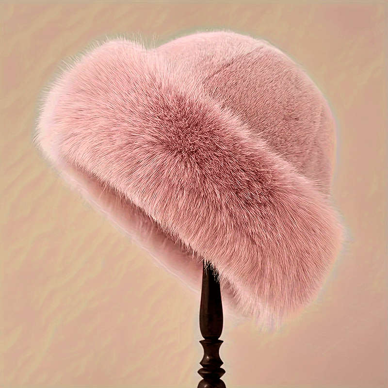 1pc Chic Faux Fur Winter Hat for Women Cozy Warm Stylish with Ear Protection Lightweight Pol