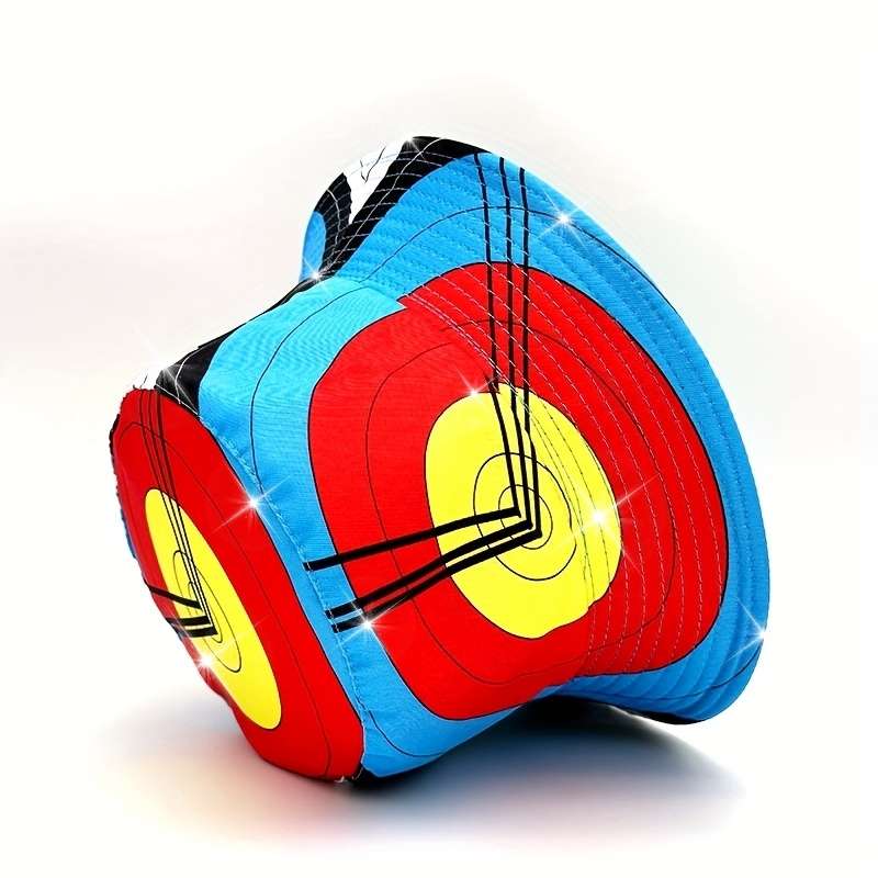 1pc Target Print Bucket Hat Lightweight Sun Protection Fisherman Cap for Women Men Perfect for
