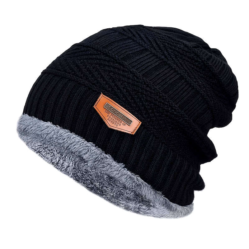 1pc Unisex Winter Beanie Hat Knit Hat Thick Winter Breathable Hat Skull Cap
