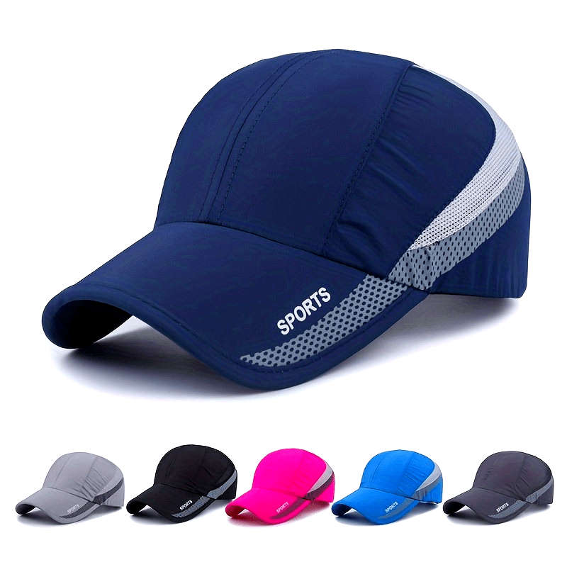 1pc 1 EDIKO Quick-Dry Sport Cap Adjustable Breathable Mesh Back Sun Protection Hat for Outdoor A