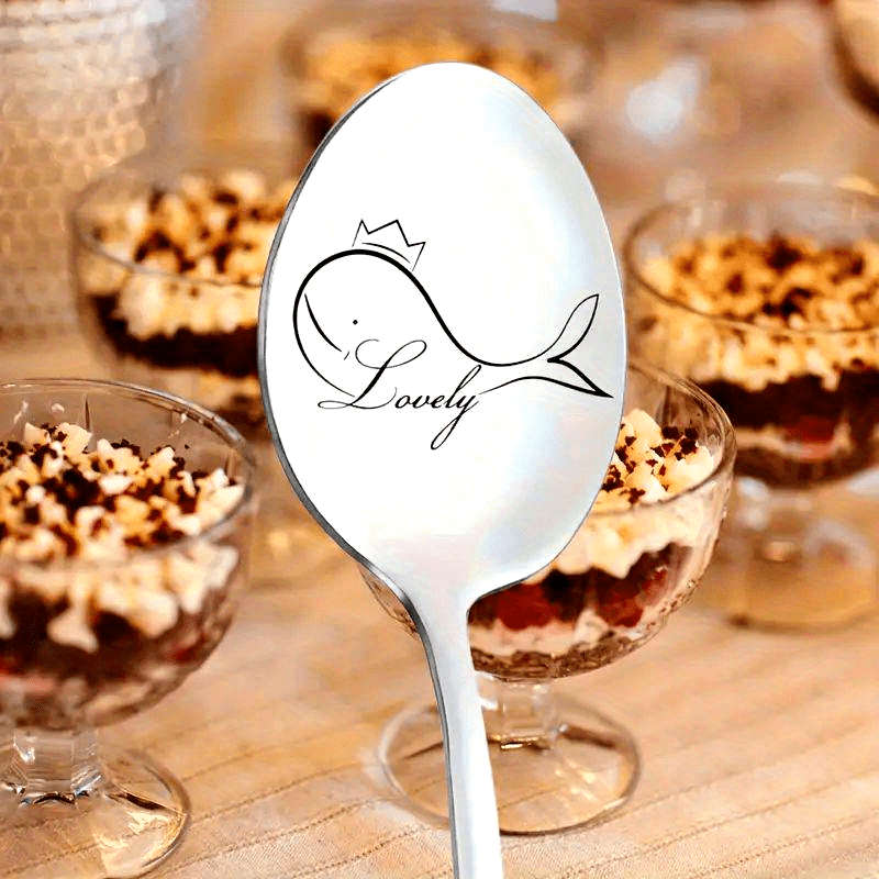 1pc Salem Silver Mirror Polished Stainless Steel Spoon Funny Cool Cute Non-Electric No Fea