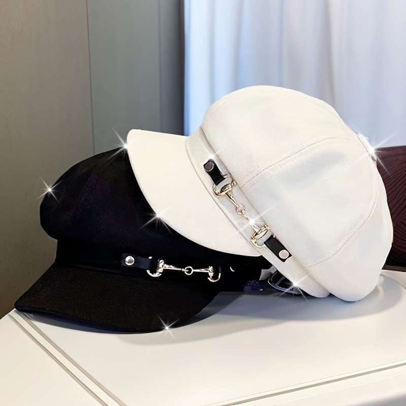 1pc Chic Vintage-Inspired Beret Cap For Women Lightweight Adjustable Drawstring Closure Perfect