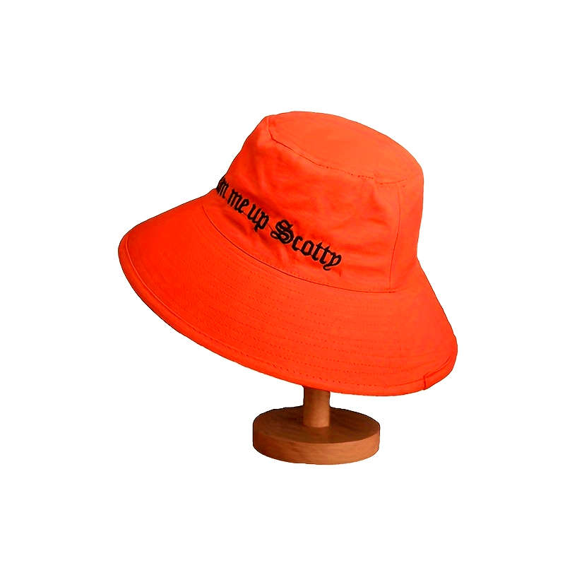 1pc Women's Sun Hat Cotton Fisherman Cap Non-Stretch Lightweight Embroidered Hand Wash Only P