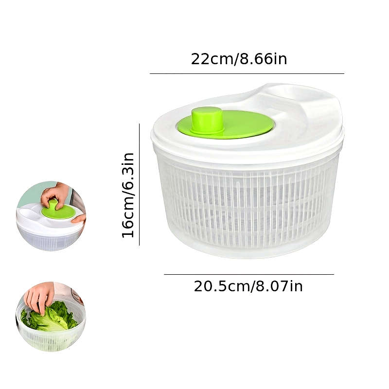 1pc Multi-Functional PP Kitchen Tool Vegetable And Fruit Dryer Salad Spinner Colander Baske