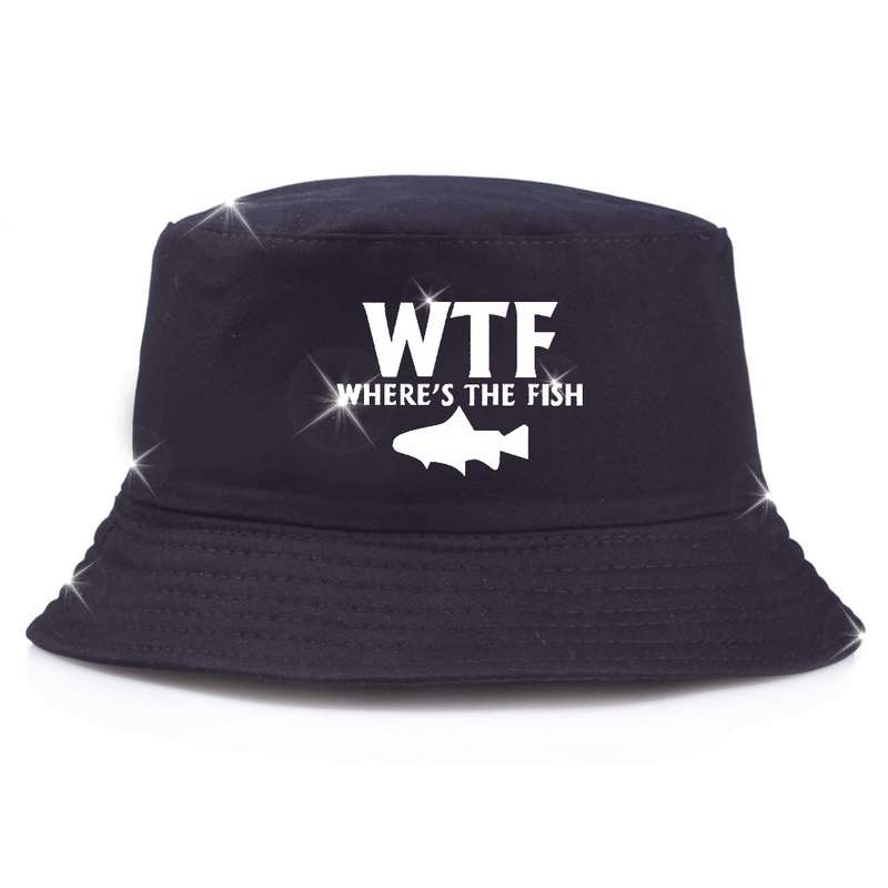 1pc WTF Unisex Bucket Hat for Women Men Cotton Summer Sun Beach Hat Denim Packable Fisherman Cap f