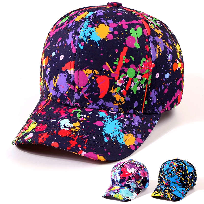 1pc Tie Dye Graffiti Baseball Cap Trendy Hip Hop Print Dad Hats Lightweight Adjustable Sports Hats