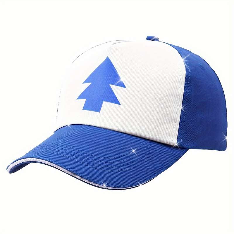 1pc Blue Pine Tree Baseball Cap For Men And Women Popular Summer Sun Protection Baseball Cap
