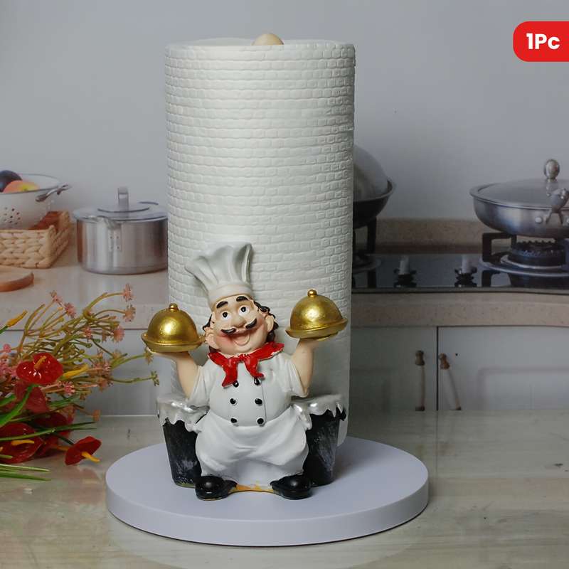 1pc Chef Double Tray Paper Towel Holder