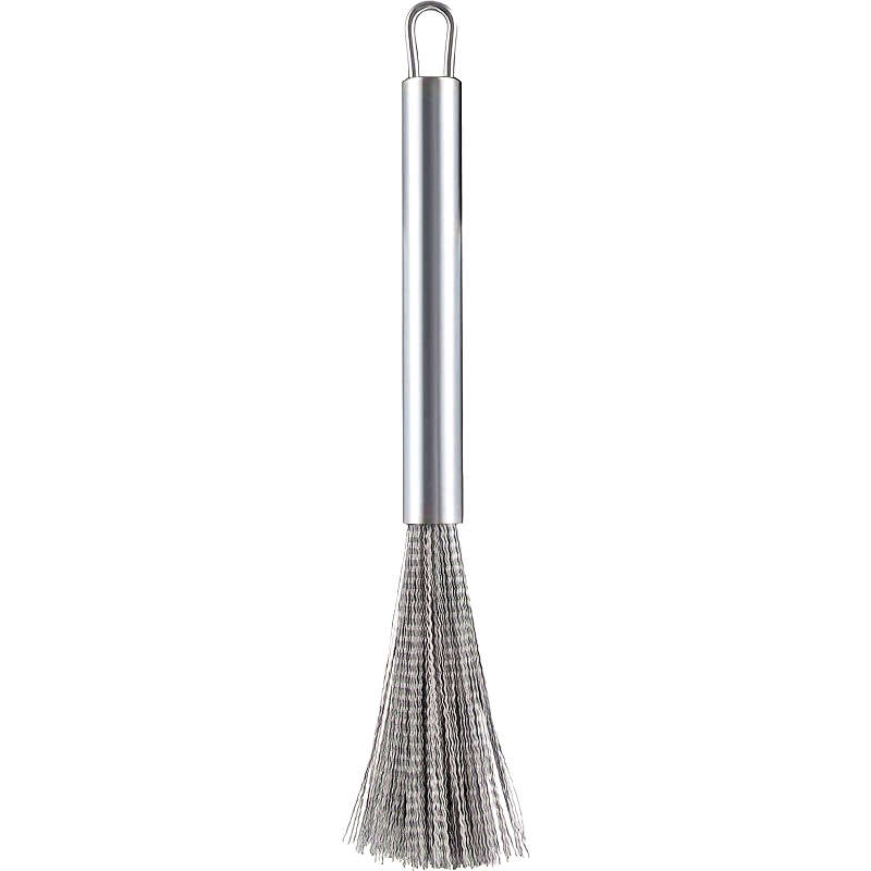 1pc 304 Stainless Steel Cleaning Brush 13cm 5.12in Comfort Grip Efficient Kitchen Scrubber W