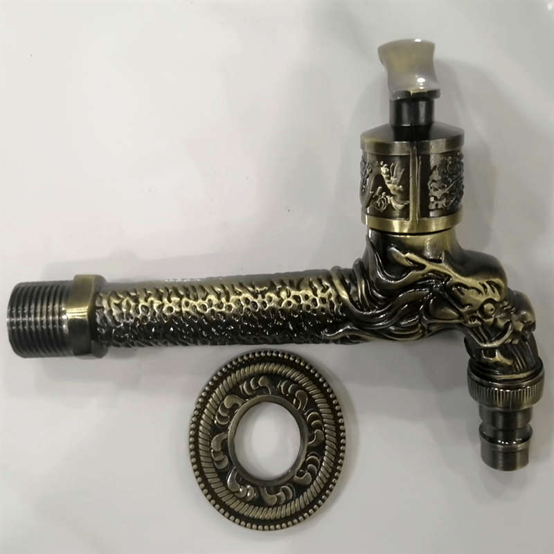 1 Piece Retro European Style Long Green Dragon Faucet