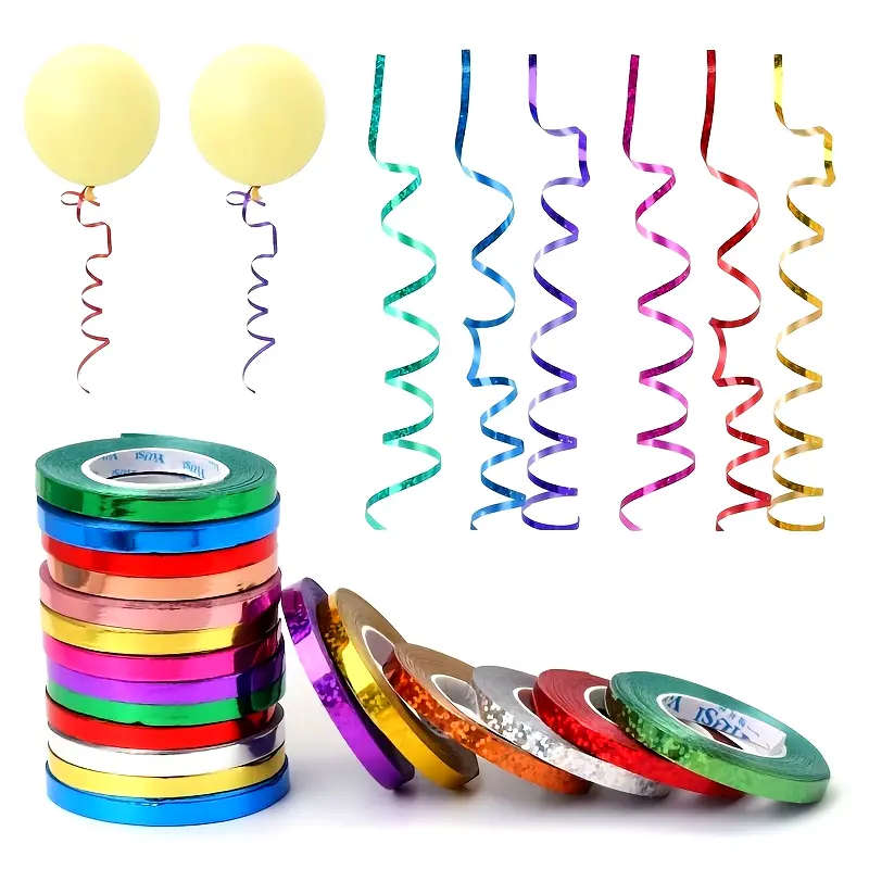 1pc 10m/Roll 5mm Satin Balloon Ribbon Chain