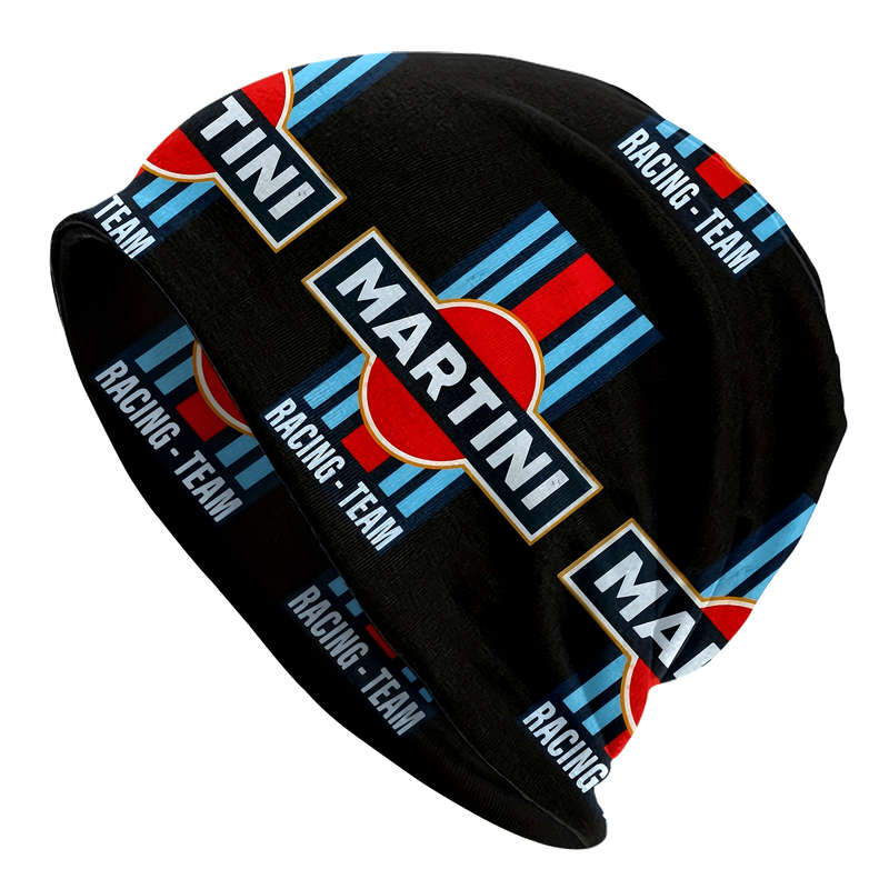 1pc Martini Racing Team Splicing Thin Beanies Caps Outdoor Activity Men Women Gift Choice P