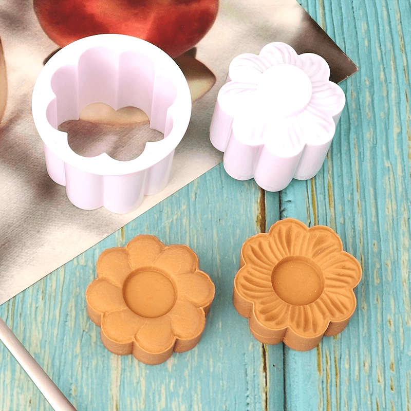 1pc Versatile Floral Cookie Fondant Cutting Mold Double-Sided Perfect for Christmas Thanksgiv