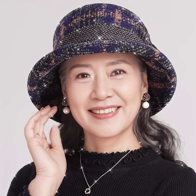1pc Set Women'S Hat Stylish Vintage Style Autumn And Winter Fisherman'S Hat with Bow Design