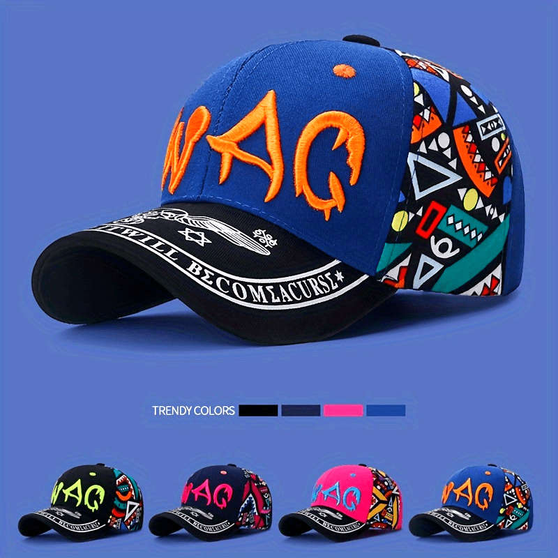 1pc New Printed Embroidered Outdoor Hat Suitable for Men and Women Spring and Summer Baseball