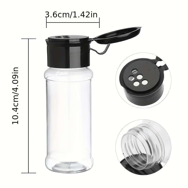 10pcs Plastic Spice Jar Spice Bottle Seasoning Bottle Kitchen Seasoning Jar Outdoor Pepper