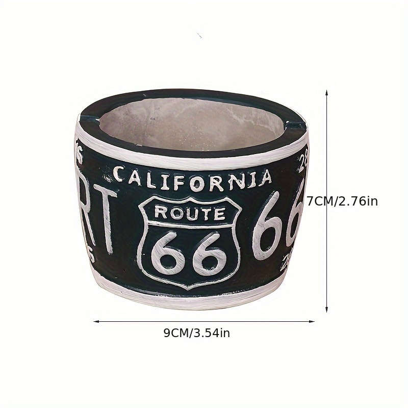 Vintage California Route 66 Resin Ashtray Multipurpose Creative Home Decor No Electricity Ne