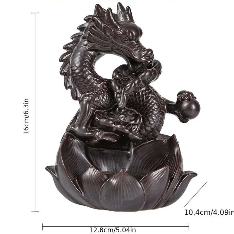 1 Piece Handmade Ceramic Dragon Waterfall Backflow Incense Burner And Incense Holder