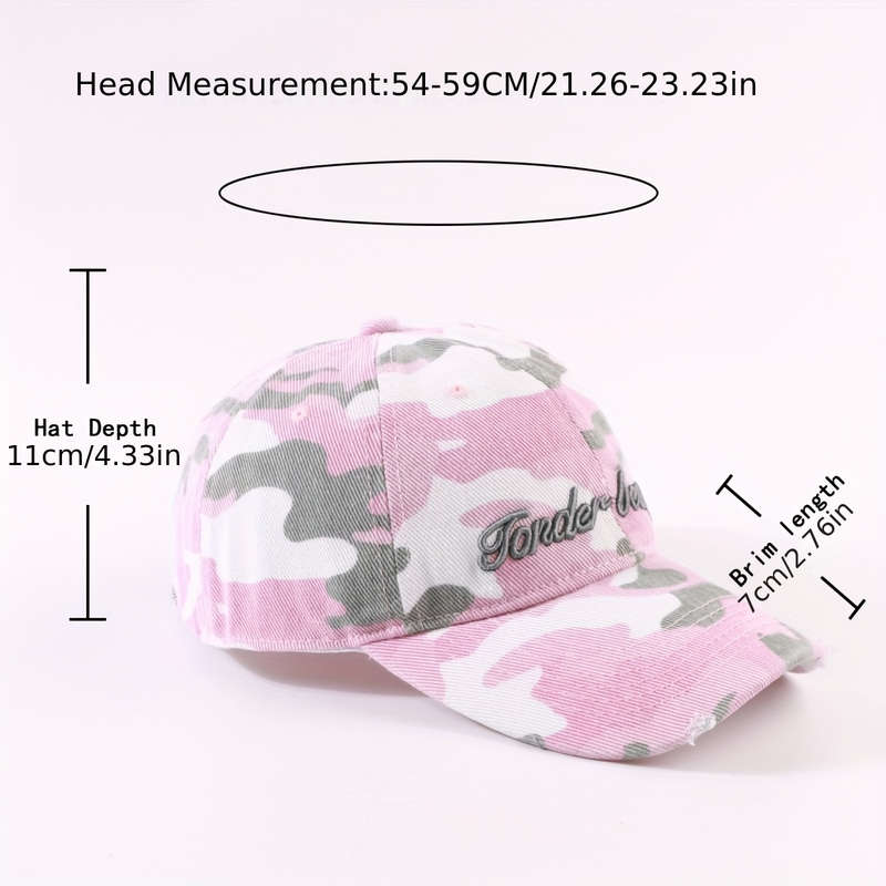 1pc 1 Adjustable Camouflage Baseball Cap with "Dad'S Dream" Embroidery Stylish Sun-Protective V