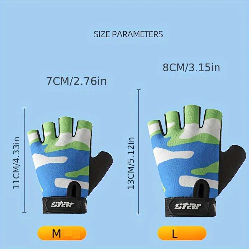 1 Pair Red Size L For 6 To 10 Years Old Outdoor Sports Gloves