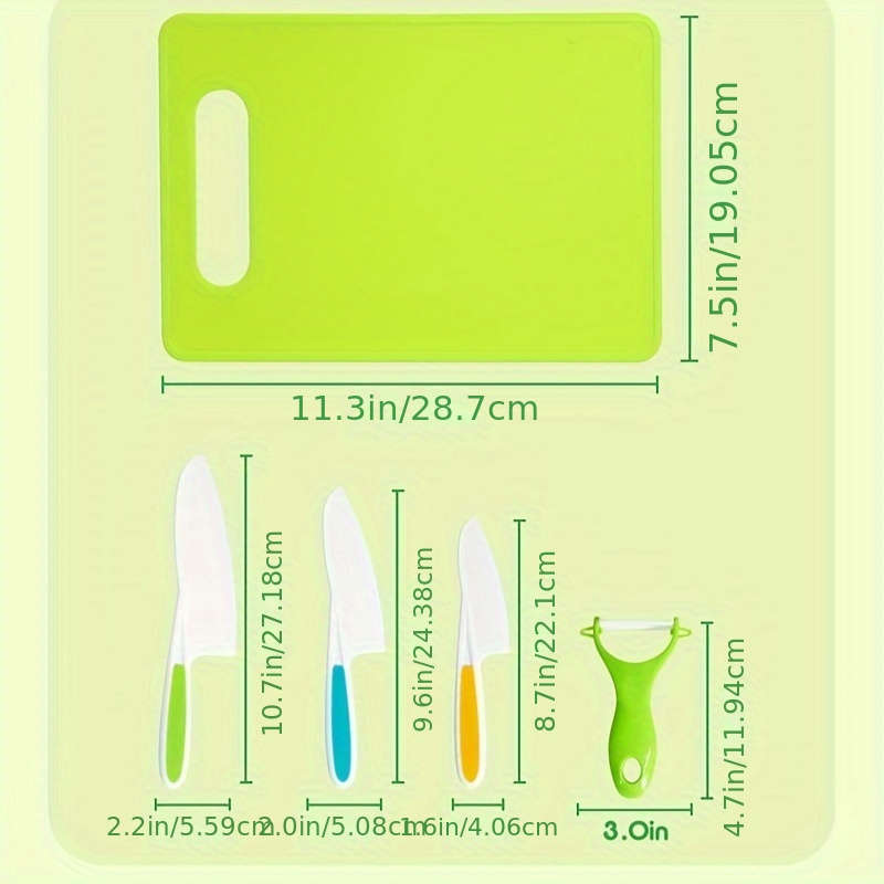 5pcs Kitchen Essentials Set Knives Peeler Cutting Board Perfect for Sandwiches Bread