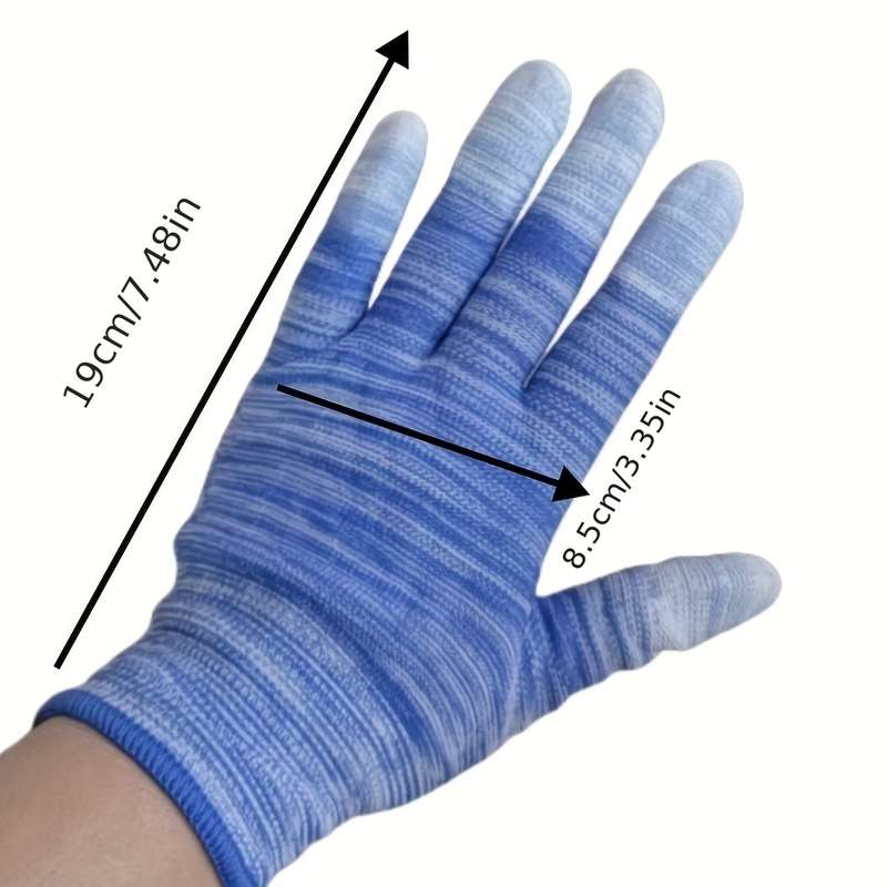 12 Pairs Blue Multi Purpose Work Gloves