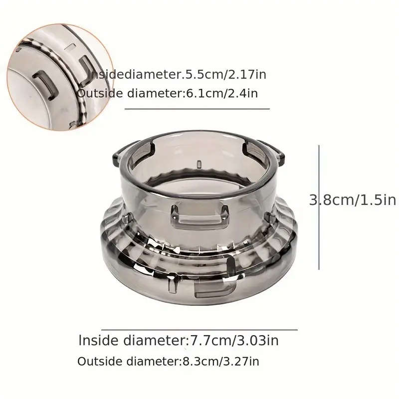 Breville 54mm Portafilter Dosing Funnel With Grinder Trigger - Transparent Grey Plastic