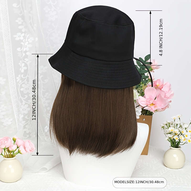 1Pc Brown Black 30.48cm Fashion Design Wig