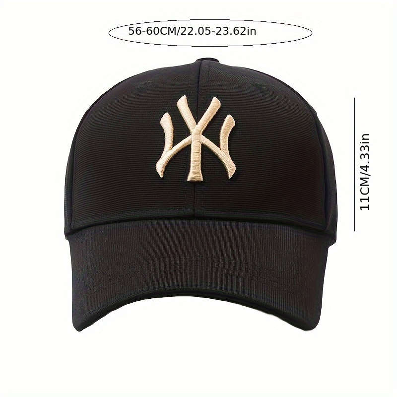 1pc Cotton Baseball Cap with Embroidered Logo Adjustable Sun Protection Hat for All Seasons H
