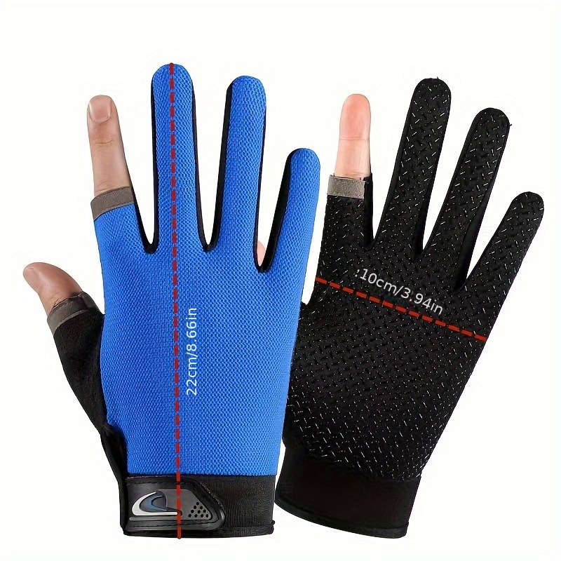 1 Pair Grey Outdoor Sports Gloves