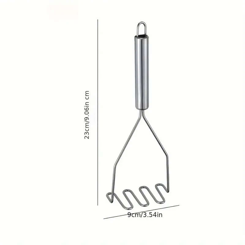 1pc Stainless Steel Wavy Potato Masher Kitchen Vegetable Fruit Masher Potato Presser