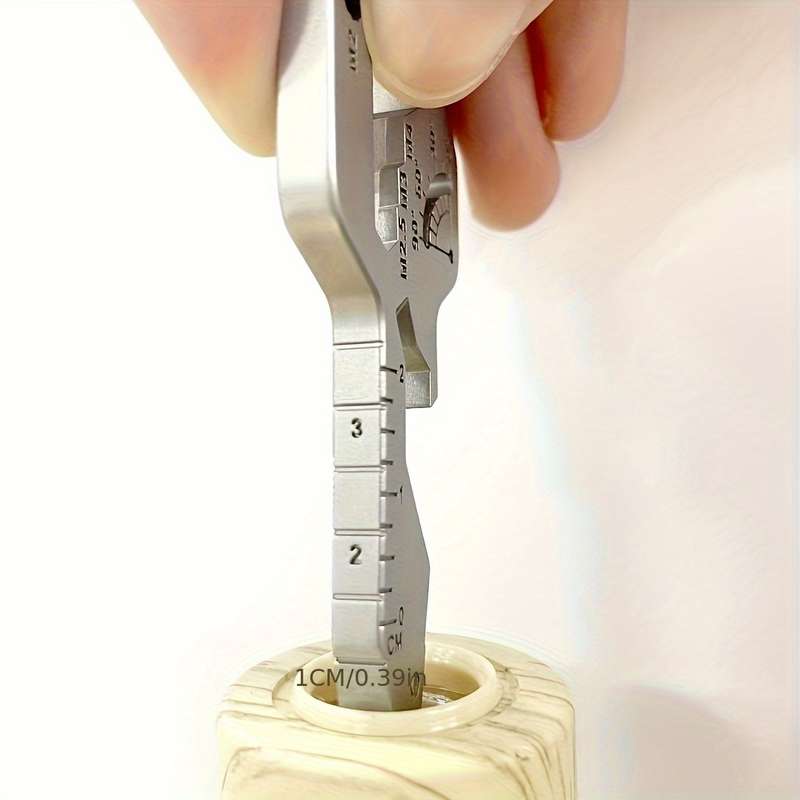 1pc Key-Shaped Multi-Tool Pocket Knife with Bottle Opener Screwdrivers Ruler Erg