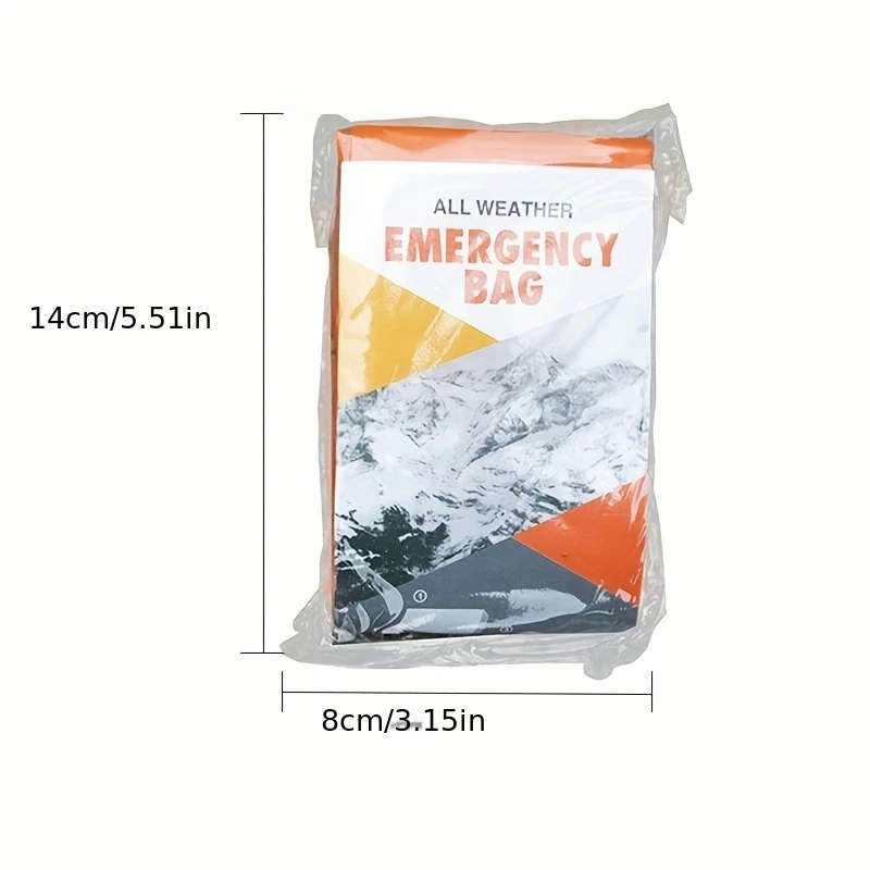 1Pc Portable Emergency Rescue Blanket In Olive Thermal Sleeping Bag Disposable Pe Tent Color Sent Ra