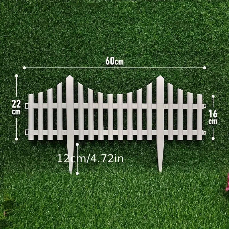 10 Pieces White Plastic Garden Fence Posts