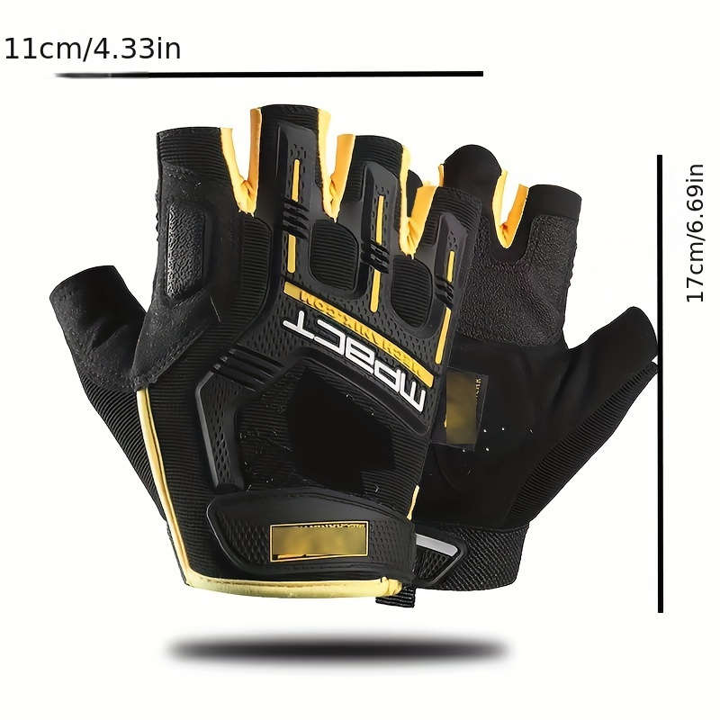1 Pair Yellow Outdoor Sports Gloves