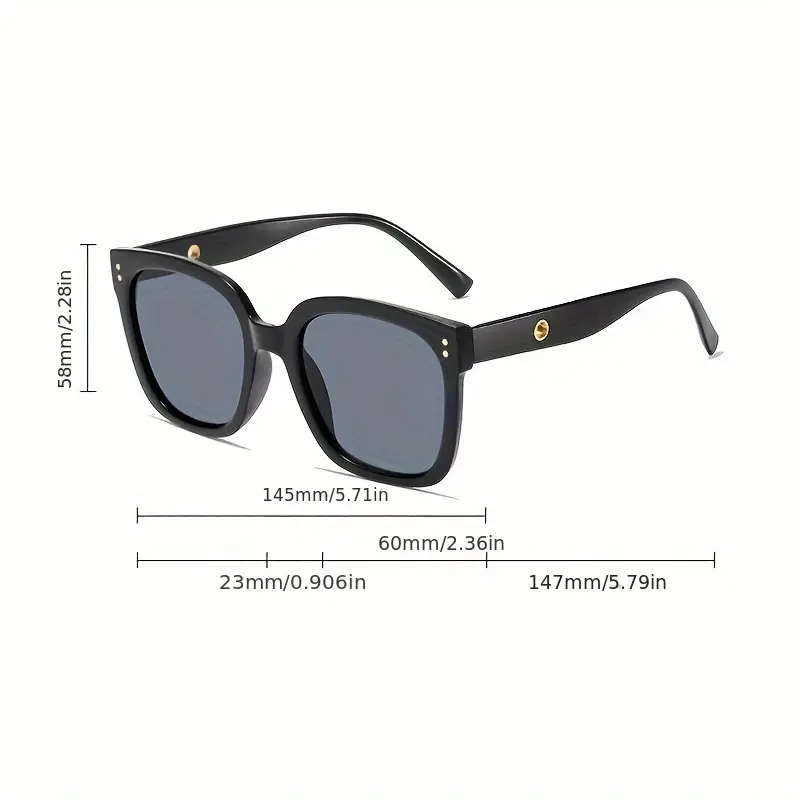Classic Vintage Square Glasses Oversized Sunglasses