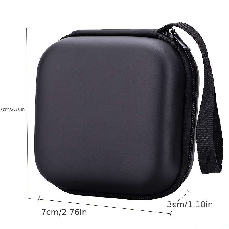 1pc Compact Mini EVA Hybrid Shell Storage Box Durable Easy-to-Carry Organizer for Earphones