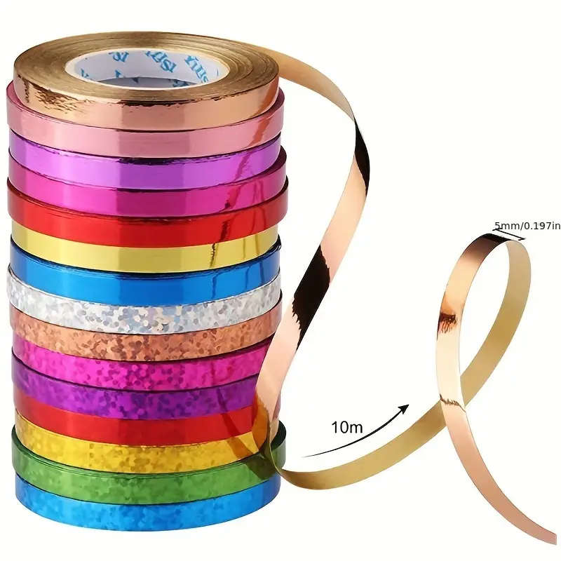 1pc 10m/Roll 5mm Satin Balloon Ribbon Chain