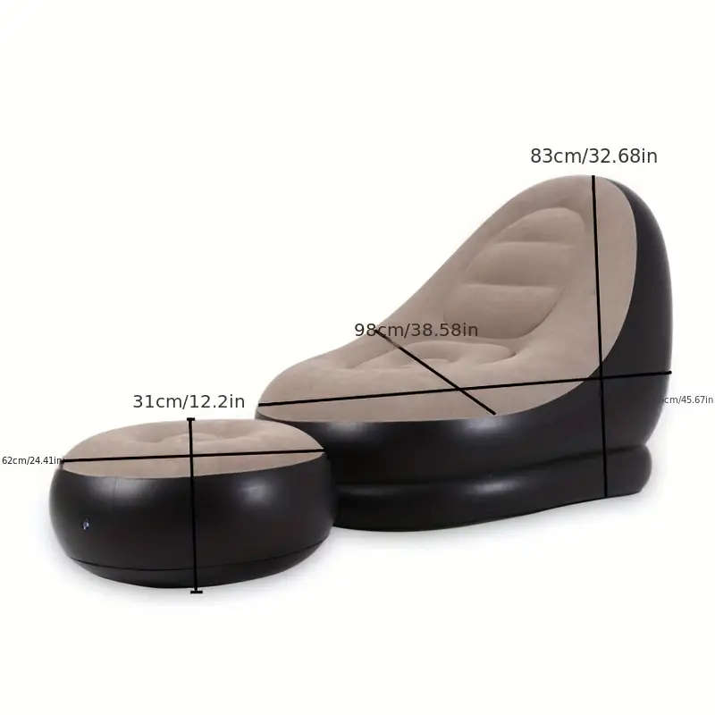 1pc Portable Inflatable Sofa Bed - Perfect for Dorms, Balconies, and Camping - Reclining and Foldabl