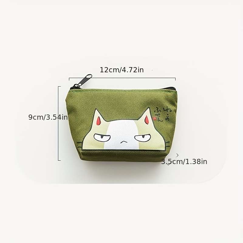 1pc Adorable Cartoon Cat Wallet Small Girl Storage Bag Coin Purse Portable Creative Handheld Key Ho