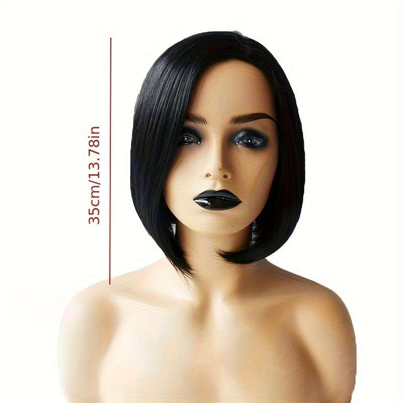 1Pc Black 35.56cm Fashion Design Wig