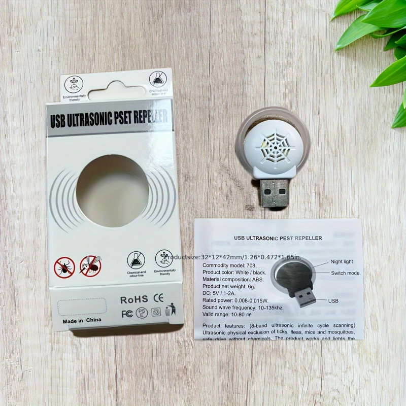 1Pc Soundwave Technology Mosquito Repellent Car Insect Repellent Usb Direct Plug In Portable Househo