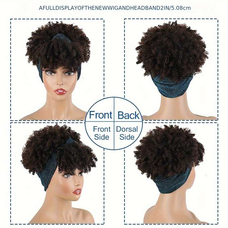 1Pc Black And Yellow Gradient Color 15.24cm Fashion Design Wig