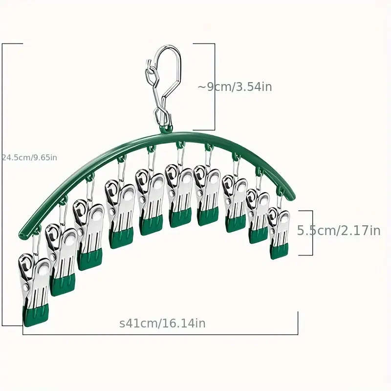 1pc Premium Pink Stainless Steel Pants Hanger with 10 Clips - Space-Saving Rust-Resistant